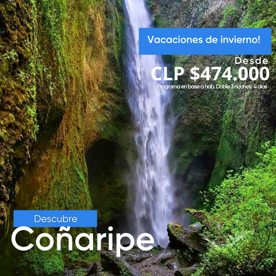 Discover Coñaripe - Winter Vacations, 3 nights and 4 days
